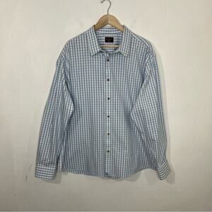 UnTuckIt Wrinkle Free Roodeberg Wrinkle Free Blue White Button Down Size XXXL